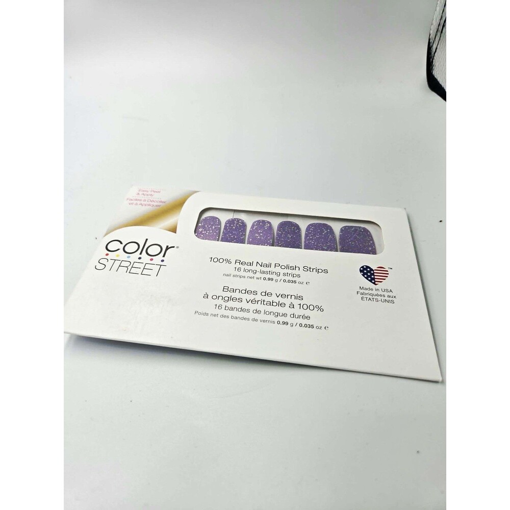 Color Street Abway and Forever Purple Glitter Nail Polish Strips FMG291 0.035oz